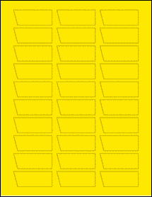 Sheet of 2.17" x 0.8534" True Yellow labels