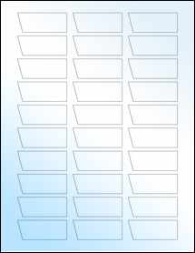Sheet of 2.17" x 0.8534" White Gloss Laser labels