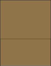 Sheet of 8.5" x 4.5" Brown Kraft labels