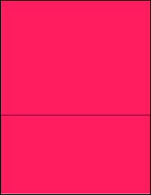 Sheet of 8.5" x 4.5" Fluorescent Pink labels