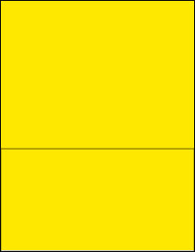 Sheet of 8.5" x 4.5" True Yellow labels