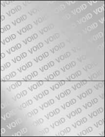 Sheet of 8.5" x 4.5" Void Silver Polyester labels