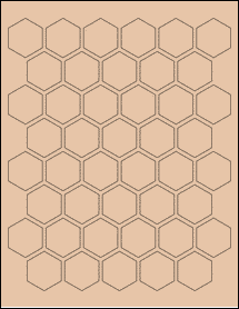 Sheet of 1.2252" x 1.4147" Light Tan labels