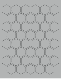 Sheet of 1.2252" x 1.4147" True Gray labels