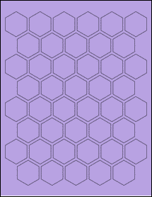 Sheet of 1.2252" x 1.4147" True Purple labels