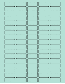 Sheet of 1.375" x 0.625" Pastel Green labels