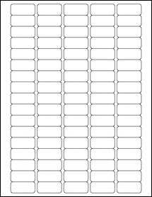 Sheet of 1.375" x 0.625" 100% Recycled White labels