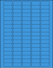 Sheet of 1.375" x 0.625" True Blue labels