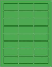 Sheet of 2.37" x 1.13" True Green labels