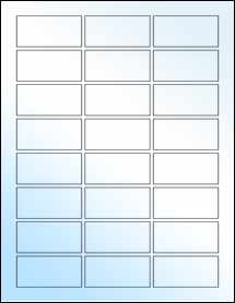 Sheet of 2.37" x 1.13" White Gloss Inkjet labels