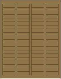 Sheet of 1.75" x 0.5" Brown Kraft labels