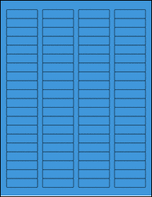 Sheet of 1.75" x 0.5" True Blue labels
