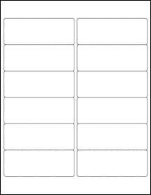 Sheet of 4" x 1.5"  labels