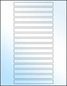 Sheet of 5" x 0.5" White Gloss Laser labels