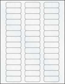 Sheet of 2" x 0.75" Clear Matte Laser labels
