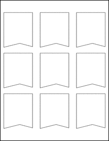 Sheet of 2.26" x 2.65" 100% Recycled White labels