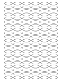 Sheet of 1.125" x 0.375" Weatherproof Gloss Inkjet labels