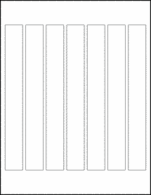 Sheet of 1" x 8.25"  labels