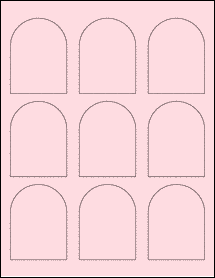 Sheet of 2.25" x 3" Pastel Pink labels