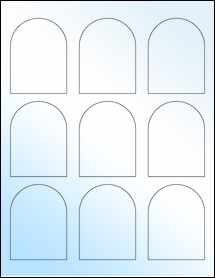 Sheet of 2.25" x 3" White Gloss Laser labels