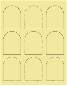 Sheet of 2.25" x 3" Pastel Yellow labels