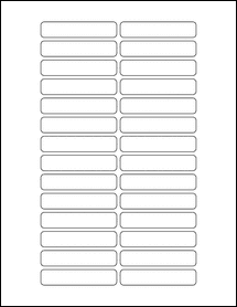 Sheet of 2.75" x 0.5625" Removable White Matte labels