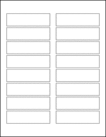 Sheet of 3.5" x 1" Weatherproof Gloss Inkjet labels