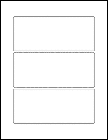Sheet of 6.5" x 2.75" 100% Recycled White labels