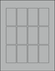 Sheet of 1.56" x 2.75" True Gray labels