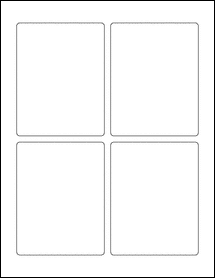 Sheet of 3.5" x 4.5"  labels