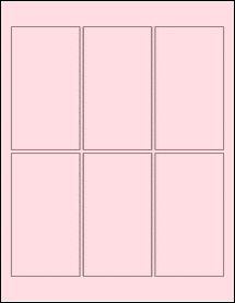 Sheet of 2.5" x 4.5" Pastel Pink labels