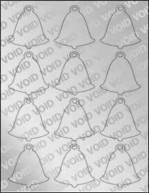 Sheet of 2.3392" x 2.4805" Void Silver Polyester labels