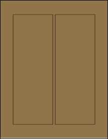 Sheet of 3.15" x 8.75" Brown Kraft labels