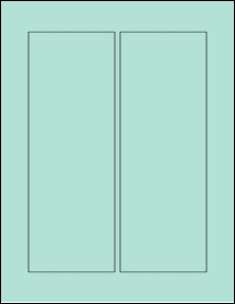 Sheet of 3.15" x 8.75" Pastel Green labels