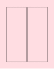 Sheet of 3.15" x 8.75" Pastel Pink labels