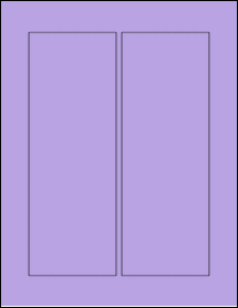 Sheet of 3.15" x 8.75" True Purple labels