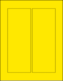 Sheet of 3.15" x 8.75" True Yellow labels