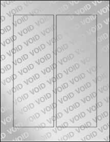 Sheet of 3.15" x 8.75" Void Silver Polyester labels