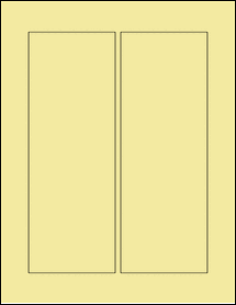 Sheet of 3.15" x 8.75" Pastel Yellow labels