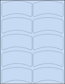 Sheet of 3.9958" x 2.0695" Pastel Blue labels