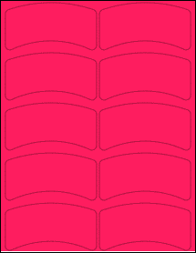 Sheet of 3.9958" x 2.0695" Fluorescent Pink labels