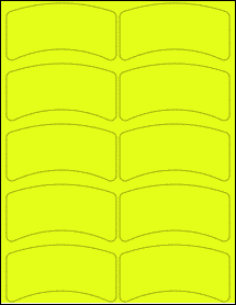 Sheet of 3.9958" x 2.0695" Fluorescent Yellow labels