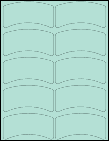 Sheet of 3.9958" x 2.0695" Pastel Green labels