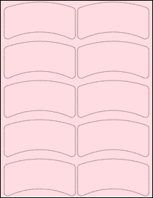 Sheet of 3.9958" x 2.0695" Pastel Pink labels