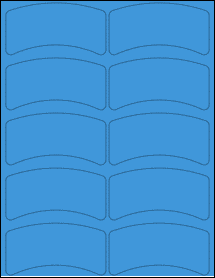 Sheet of 3.9958" x 2.0695" True Blue labels