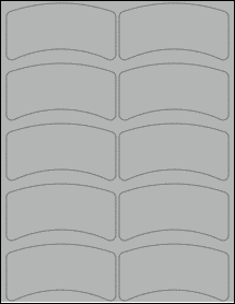 Sheet of 3.9958" x 2.0695" True Gray labels