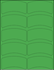 Sheet of 3.9958" x 2.0695" True Green labels