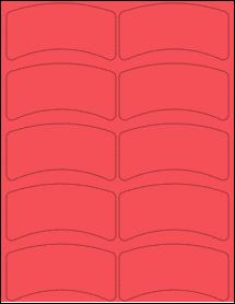 Sheet of 3.9958" x 2.0695" True Red labels