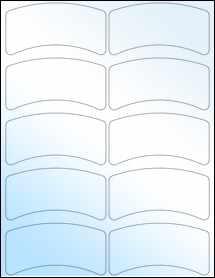 Sheet of 3.9958" x 2.0695" White Gloss Inkjet labels