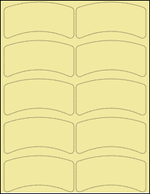 Sheet of 3.9958" x 2.0695" Pastel Yellow labels